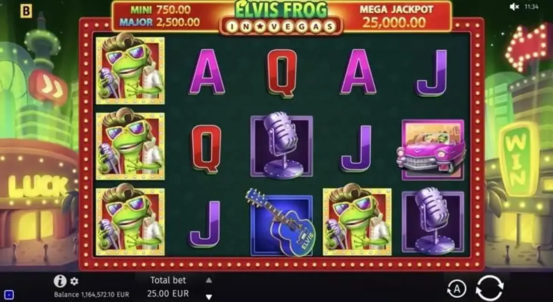 Elvis Frog TrueWays – Free Spins bonus triggered with Coin Respin feature